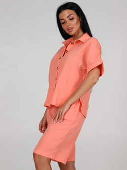 578 ПИЖАМА (ШОРТЫ) (Персиковый) - А-дина фото 3