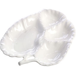 60015 Менажница 4 отдел.,Листок, фарфор LR (х18) - Mayer&boch фото 2