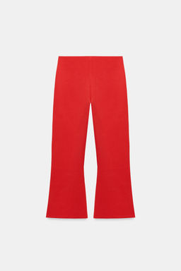 PANTAL?N FLARE PUNTO / Coral rojo