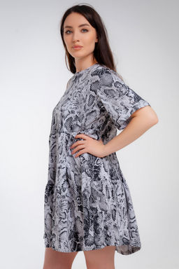 Платье женское из кулирки Бохо кобра макси