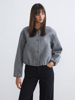 Bisiklet Yaka Kad?n Bomber Ka?e Ceket