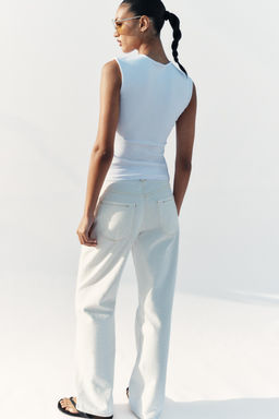 CAMISETA MANGA SISA / Blanco - Zara фото 5