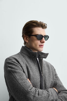 CONTRAST TEXTURED JACKET - Zara фото 12