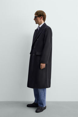 DOUBLE-BREASTED WOOL BLEND COAT AARON LEVINE X ZARA фото 4