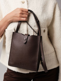 Кожаная сумка кросс-боди Leya DBR 30919 коричневый торф