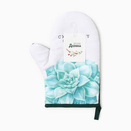 Варежка-прихватка Суккулент, 20?27 см,100% п/э