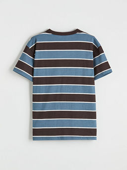 Bisiklet Yaka ?izgili Erkek ?ocuk Ti??rt