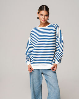 СВИТШОТ ХЛОПКОВЫЙ ПОЛОСАТЫЙ 90.6.2 - Sahar art lab фото 6