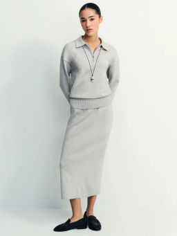 Трикотажная юбка миди / Zarina