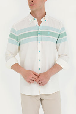 U. S. Polo Assn / Мужская мятная рубашка с длинным рукавом - U.s. polo assn фото 6
