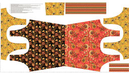 Ткань для пэчворка PEPPY РУССКИЕ ТРАДИЦИИ ПАНЕЛЬ ФАСОВКА 60 x 110 см 110 г/кв.м 5 100% хлопок