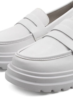 03-YG99-1 WHITE Лоферы женские (натуральная кожа)