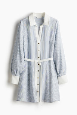 Vestido camisero con cintur?n de anudar