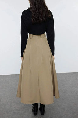 Trendyolmilla Siyah Pileli Maxi Boy Etek TEDAW25ET00000  фото 22