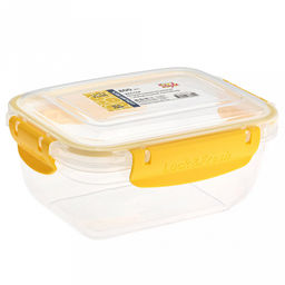 Контейнер для продуктов пластмассовый Мастер 0,8л, прямоугольный, с клипсами, воздухонепроницаемый (герметичный), съемный силиконовый уплотнитель, подходит для СВЧ, цвета микс (Россия) - Домашняя мода фото 2