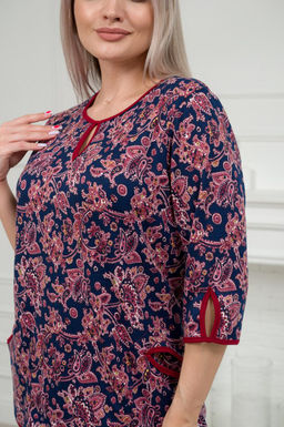 Кофта женская из милано Анфиса бордовый узор - Амадэль фото 9