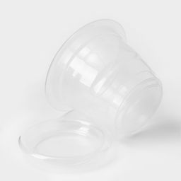 Цена за 2 шт. Горшок для орхидей с поддоном, 2 л, пластиковый, прозрачный