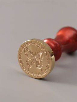 Печать для сургуча с пластиковой ручкой «Бабочка в колючей проволоке», 6.3×3×3 см