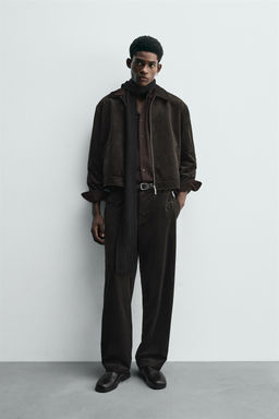 TEXTURED VELVET TROUSERS