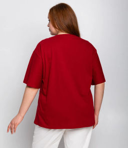 Футболка #ОКТ075001, бордовый