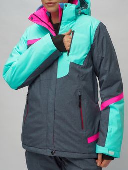 Горнолыжный костюм женский бирюзового цвета 02282Br - Chunmai фото 9