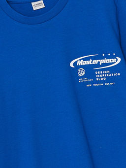 Bisiklet Yaka Bask?l? Uzun Kollu Erkek ?ocuk Ti??rt - Waikiki фото 2