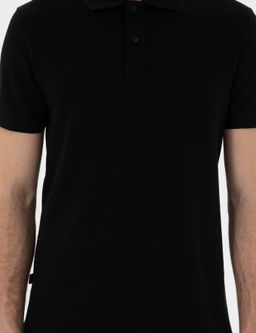Siyah Slim Fit K_vr_lmaz Polo Yaka Basic Ti__rt - Pierre cardin фото 13