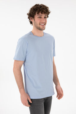 Erkek Regular Fit Bisiklet Yaka A__k Mavi Basic Ti__rt Sepette S_rpriz _ndirim - U.s. polo assn фото 2