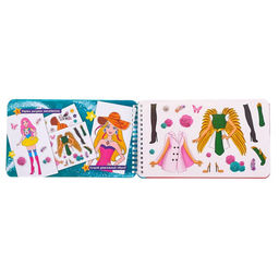 Раскраска - альбом Стильный образ, 72 стр., с наклейками и трафаретами