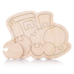 Пазл в рамке. Раскрась сам "Паровозик"