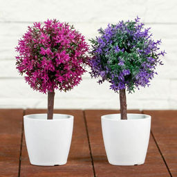 Искусственный цветок в горшке «Цветные листочки», 18 см, МИКС