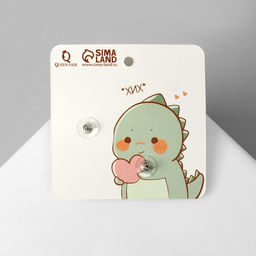 Серьги пластик Абстракция единорог и сердце, цветные - Queen fair фото 4