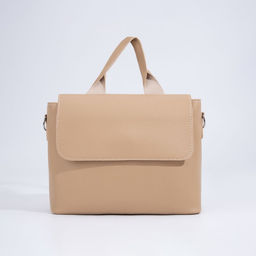 Сумка-мессенджер на клапане, цвет бежевый