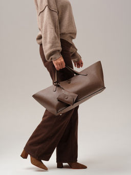 Женская кожаная сумка Dari DBR 31136 коричневый какао  фото 7