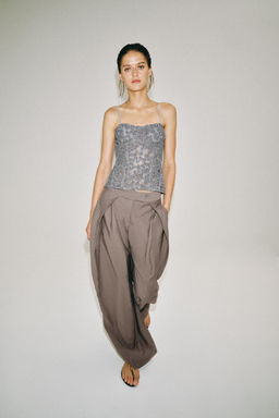 TOP BRILLOS ZW COLLECTION / Azul / Gris