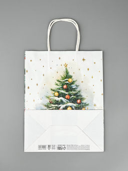 Цена за 2 шт. Пакет бумажный подарочный новогодний крафт Подарки под ёлкой 27?21?11 см