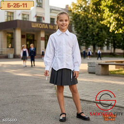 Рубашка школьная для девочки