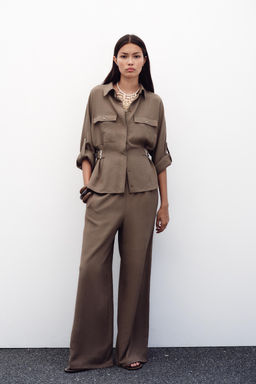 SAFARI SHIRT WITH SIDE BUCKLES - Zara фото 10