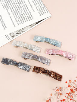 Цена за 6 шт. Заколка - автомат для волос «Вэнна» грация, 8.5 см, МИКС