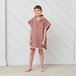 Полотенце-пончо Крошка Я Гномик, цвет мокко, размер 24-32, 100 % хлопок, 320 г/м2  фото 9