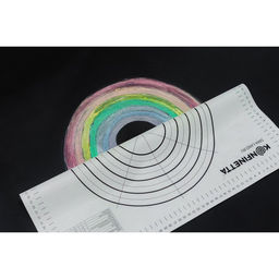 Коврик для выпечки и раскатки теста с разметкой KONFINETTA, армированный, силикон, 40×50 см, 0.44 мм, чёрный