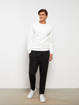 Bisiklet Yaka Uzun Kollu Erkek Sweatshirt