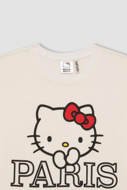 Футболка с короткими рукавами Hello Kitty для девочек - Defacto фото 8