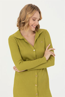 U. S. Polo Assn Женское трикотажное платье фисташкового цвета - U.s. polo assn фото 11