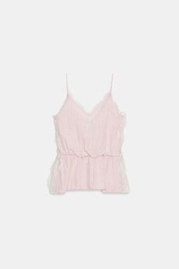 TOP LENCERO ENCAJE / Rosa