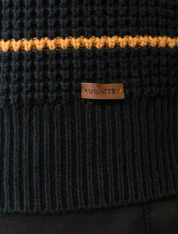 VILATTE / Свитер фактурной крупной вязки с металлической молнией  фото 4