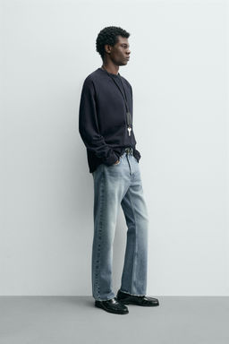 CAMISETA HEAVYWEIGHT CREWNECK / Azul profundo - Zara фото 4