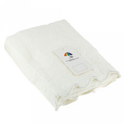 Полотенце махровое "Утренняя роза" 50х90см, хлопок 100%, молочный (Китай)