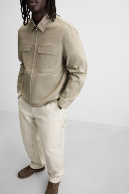 RELAXED FIT ZIP-UP OVERSHIRT - Zara фото 15