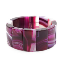 Браслет Элиза из розового агата прямоугольный 18х30мм